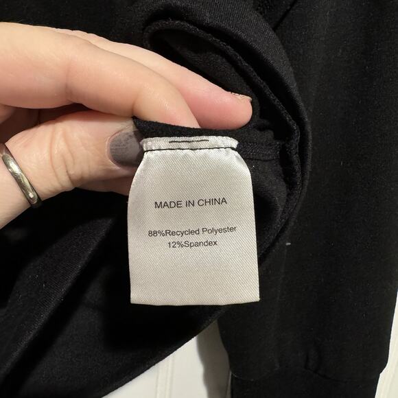 Quince Black Flowknit Full Zip Hoodie Size Large - Picture 5 of 7